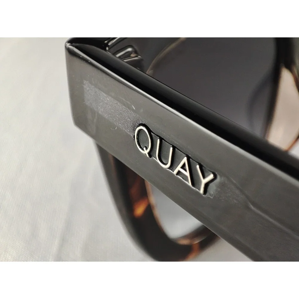Quay Australia AFTER HOURS Black Tortoise Fade Square Sunglasses Women's